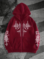 Unisex Gothic Zip Hoodie