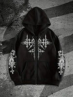 Unisex Gothic Zip Hoodie